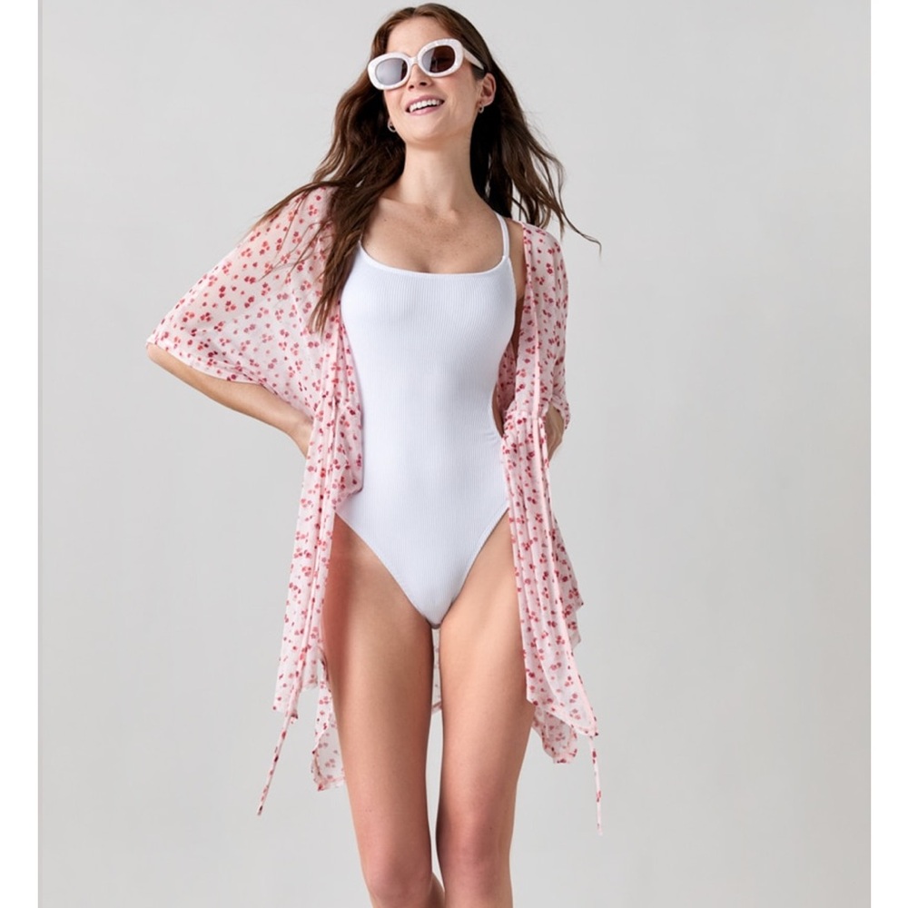 Francesca Sherri Floral Mesh Cover Up